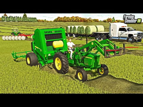 MAKING HAY WHILE THE SUNSHINES! (NEW MEGA TRUCK & 4020'S) | FS25