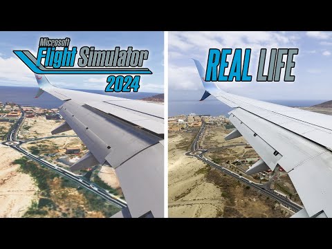 Microsoft Flight Simulator 2024 (FS2024) vs Real Life | Landing in Tenerife