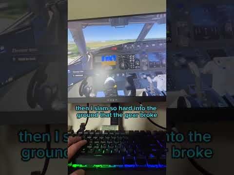 MSFS is so hard on keyboard 😭#msfs2024 #737max #aviation #hardlanding