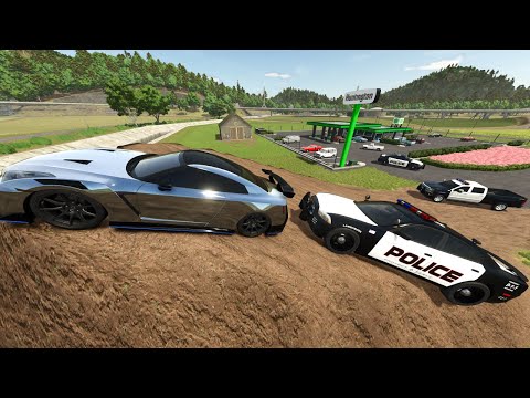 Police Chase Bank Robber Through Forest | Farming Simulator 25