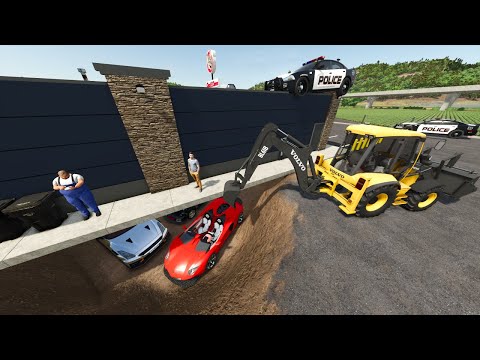 Police Find Secret Tunnel Full of Stolen Racecars | Farming Simulator 25