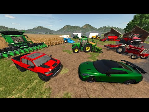 Racing on a Farm with Random Barns | Farming Simulator 25