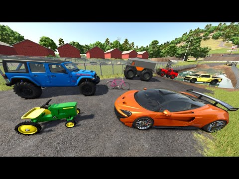 Racing with Random Barns Full of Cars | Farming Simulator 25