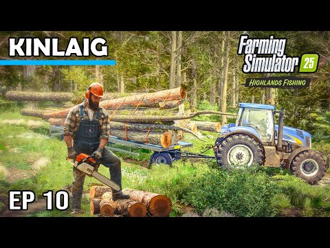 TURNING TREES INTO A CASTLE – Highlands Fishing | Farming Simulator 25 – Episode 10