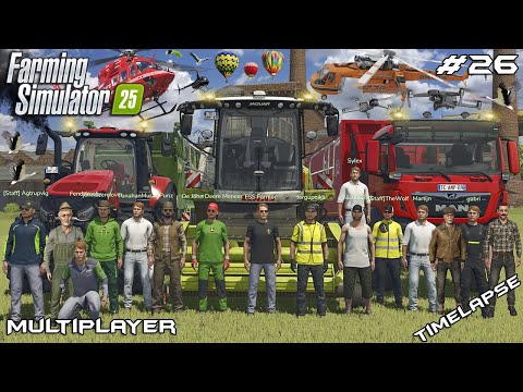 ULTIMATE GRASS SILAGE HARVEST W/BIG MACHINES | PALLEGNEY | Farming Simulator 25 Multiplayer | EP 26