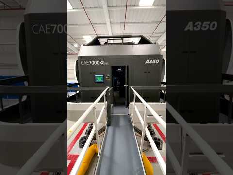 Walking into the Airbus A350 Full Flight Simulator