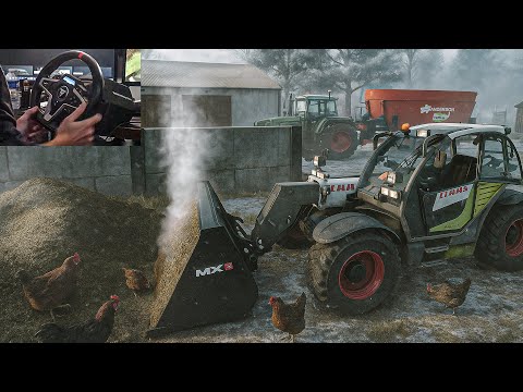 Winter Morning at the Farm | Farming Simulator 25 Thrustmaster T248 gameplay