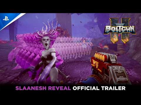 Warhammer 40,000: Boltgun 2 – Slaanesh Reveal Trailer | PS5 Games