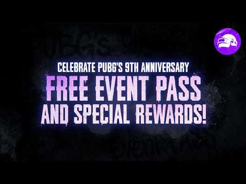 Log in EVERY DAY TO PUBG, Receive EVENT PASS TICKETS! | PUBG 9th Anniversary