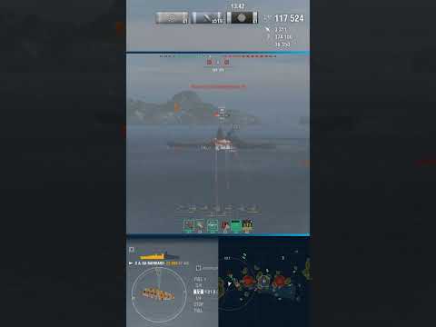 Close Range Knockout – World of Warships #shorts #naval