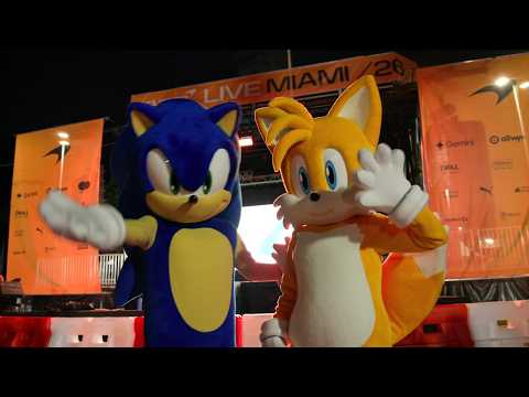 Sonic x @mclarenracing at the Miami Grand Prix!