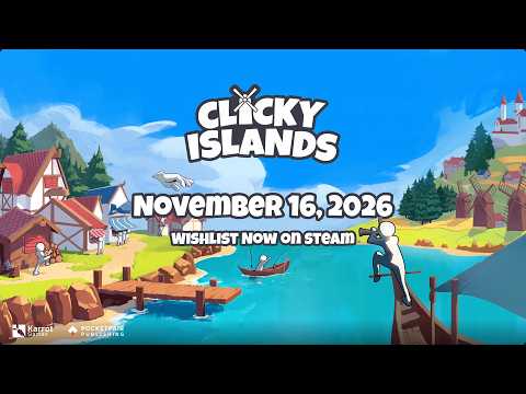 Clicky Islands – Release Date Trailer – Pocketpair Publishing